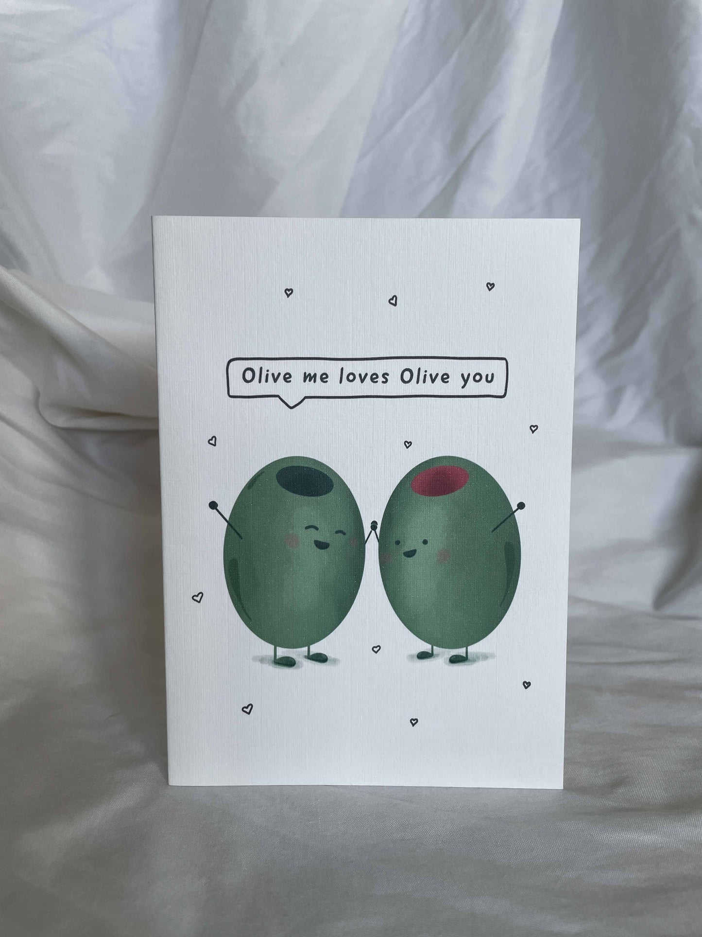Olive me loves olive you birthday or anniversary greetings punny card