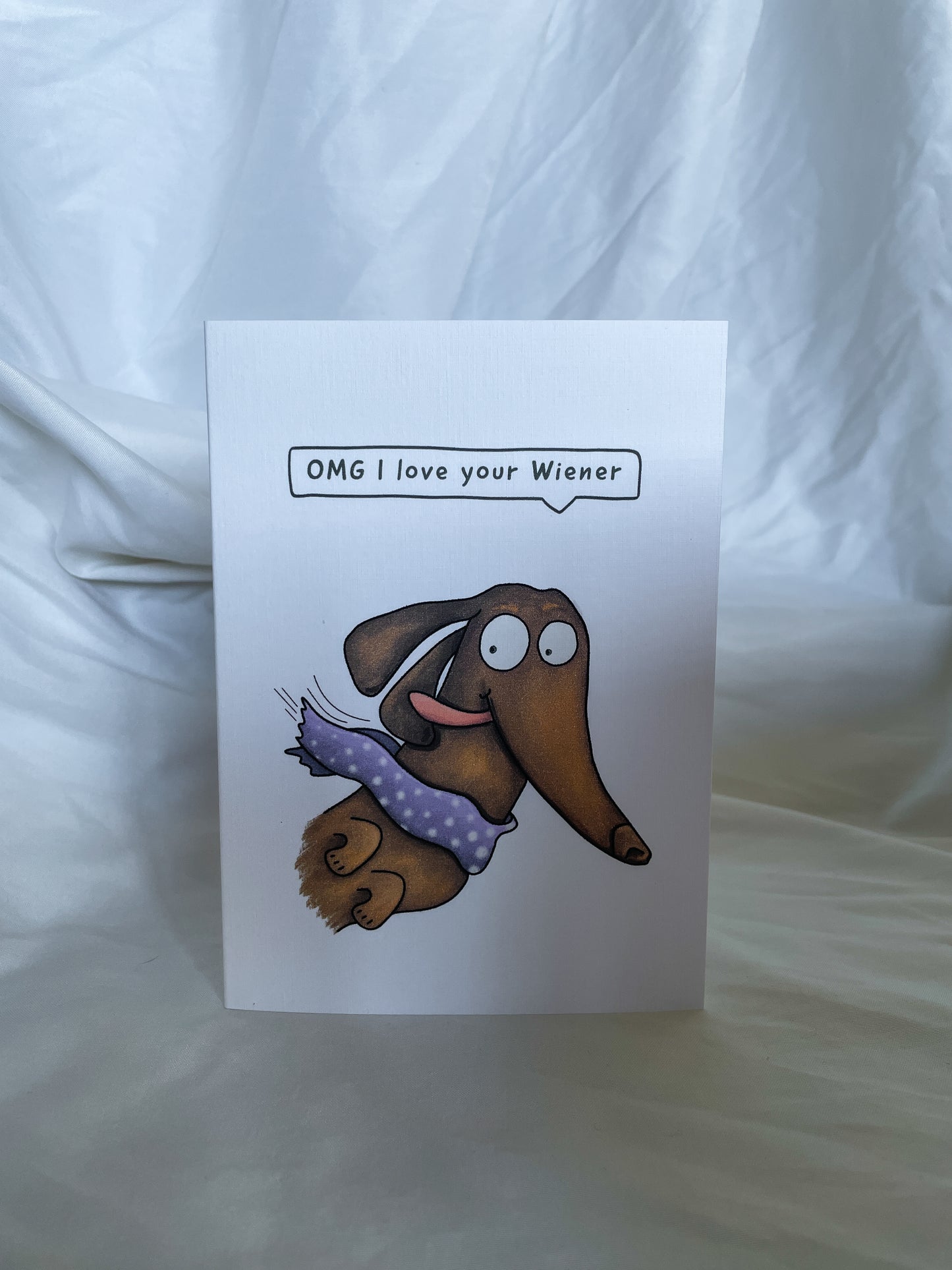 Whimsical wiener dog card. I love your wiener
