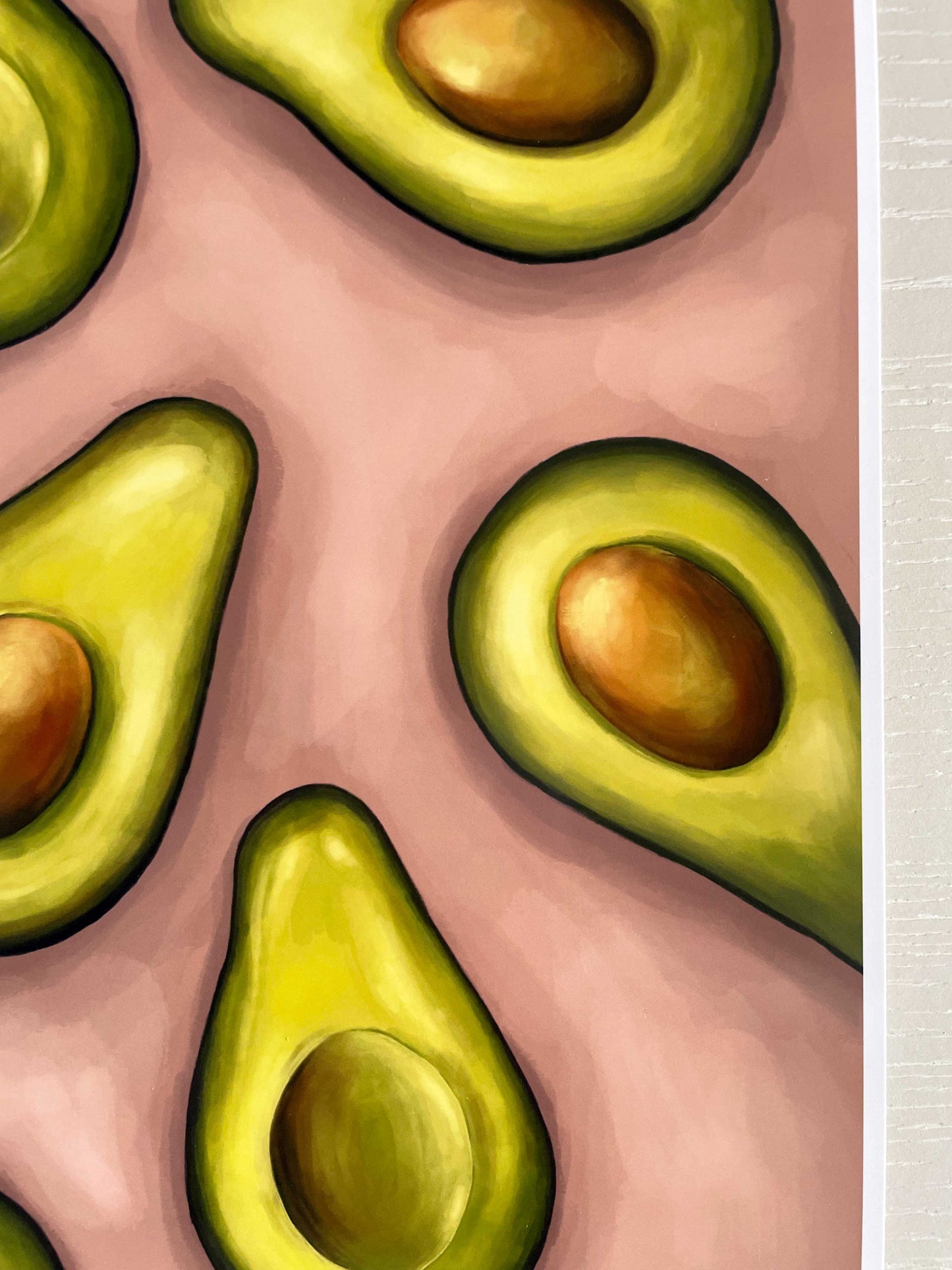 Avocado Oil Painting Print | Poster Decor Wall Art Print | A2 A3 A4