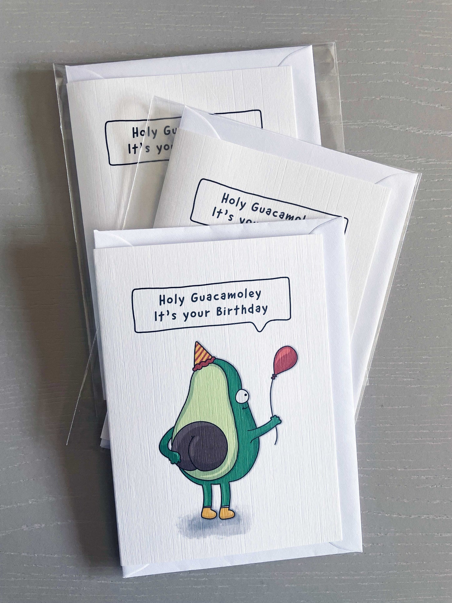 Avocado Birthday Card - Holy Guacamole!