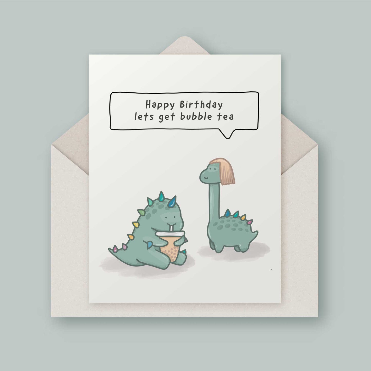 Birthday Card, lets get bubble tea!