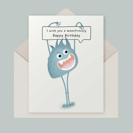 Have a Monstrously Good Birthday Card. Childrens birthday card