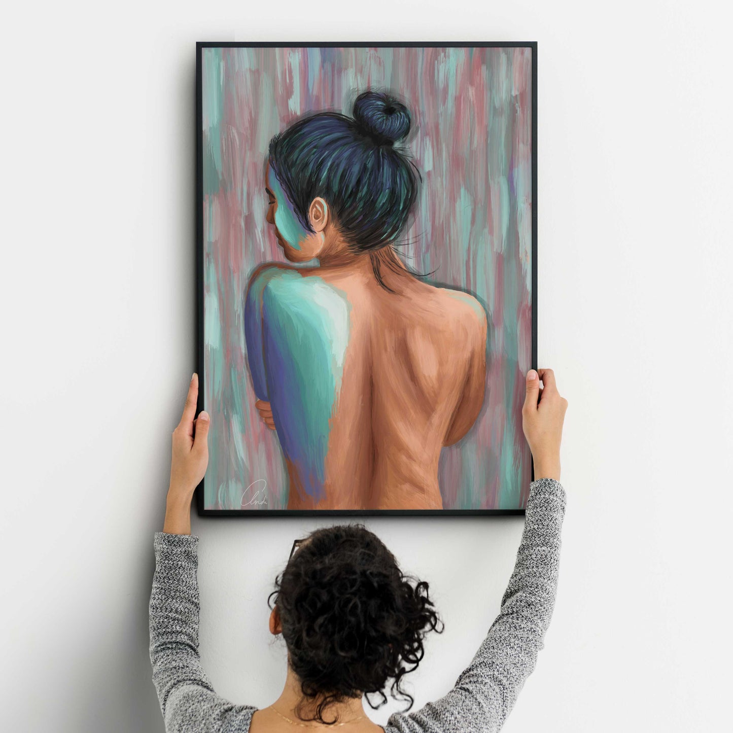 Oil Painting Female Form Print | Poster Decor Wall Art Print | A2 A3 A4